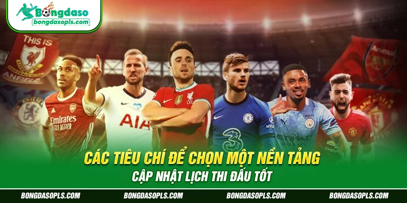 Các Tiêu Chí Để Chọn Một Nền Tảng Cập Nhật Lịch Thi Đấu Tốt