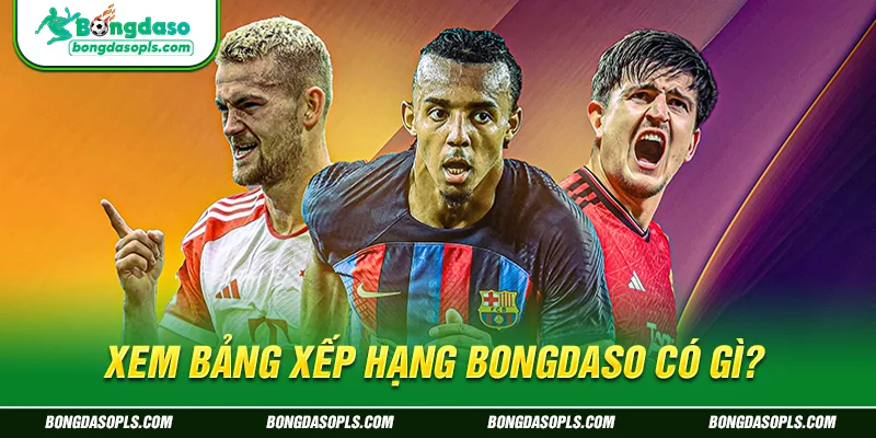 Xem bảng xếp hạng Bongdaso có gì?